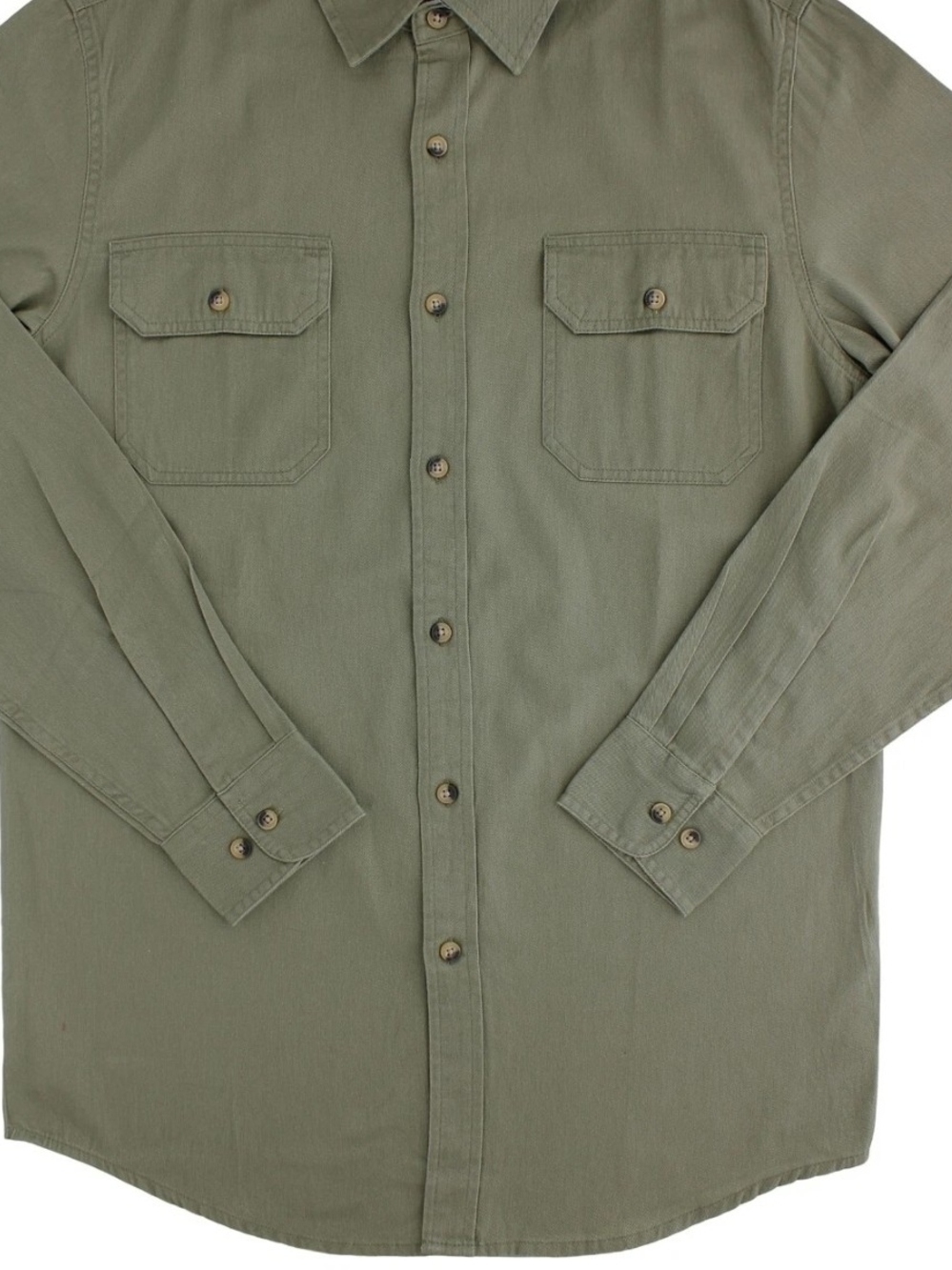 Wrangker Men's Olive Green Button-Up Utility Jacket Size L/G